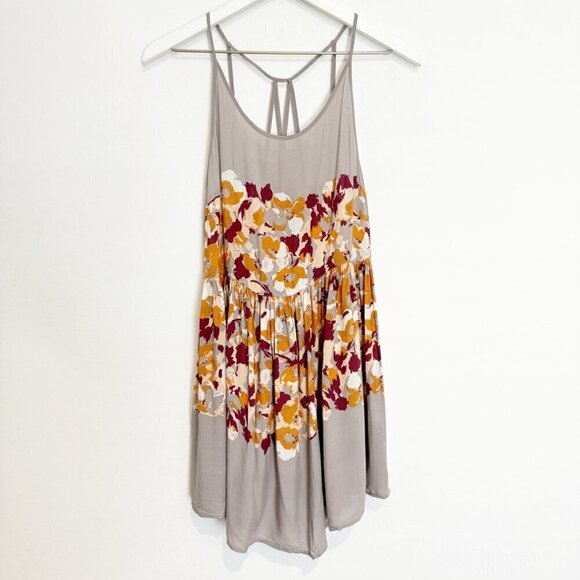 Free People Intimately Voile Floral Strappy Mini Tank Slip Dress Summer Small - Picture 3 of 9